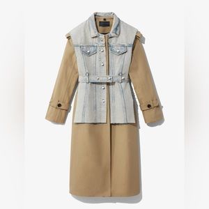 Proenza Schouler Belted Trench with Denim Vest Coat 🧥